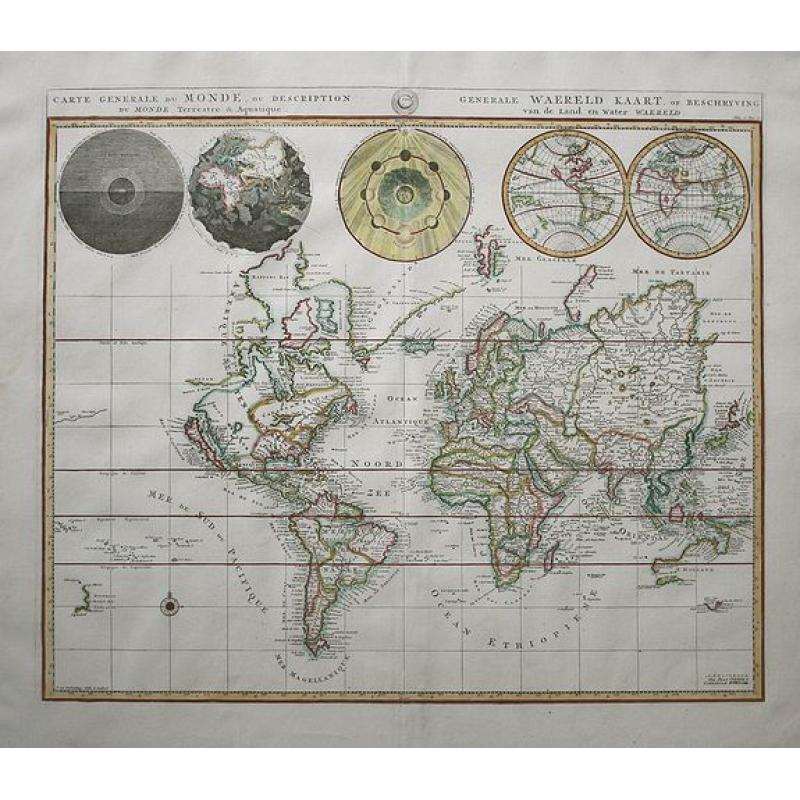Carte Generale du Monde, ou Description du Monde Terrestre & Aquatique