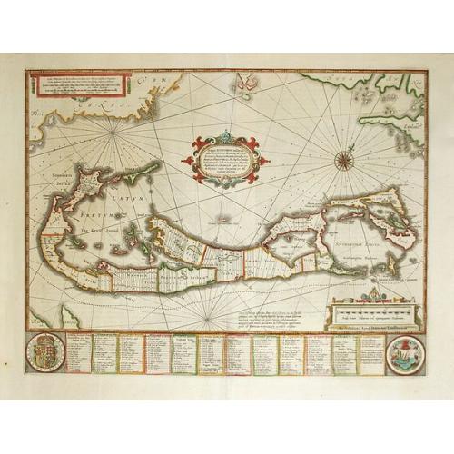 Old map image download for Mappa Aestivarum Insularum, alias Barmudas Dictarum.
