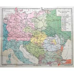 Völker-u. Sprachen-Karte von Mitteleuropa.