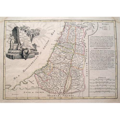Old map image download for Carte des Douze Tribus d'Israel.