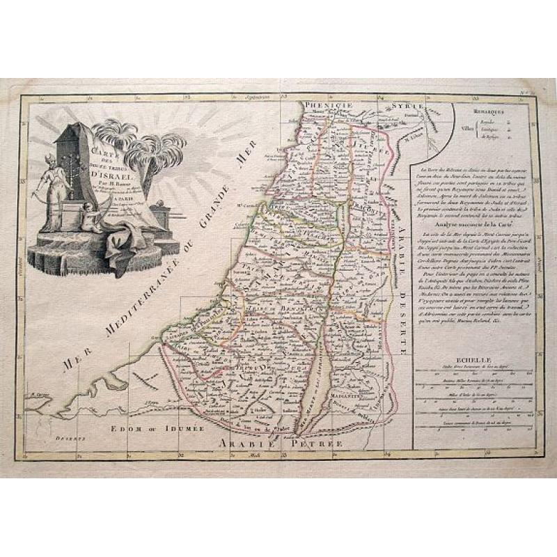 Carte des Douze Tribus d'Israel.
