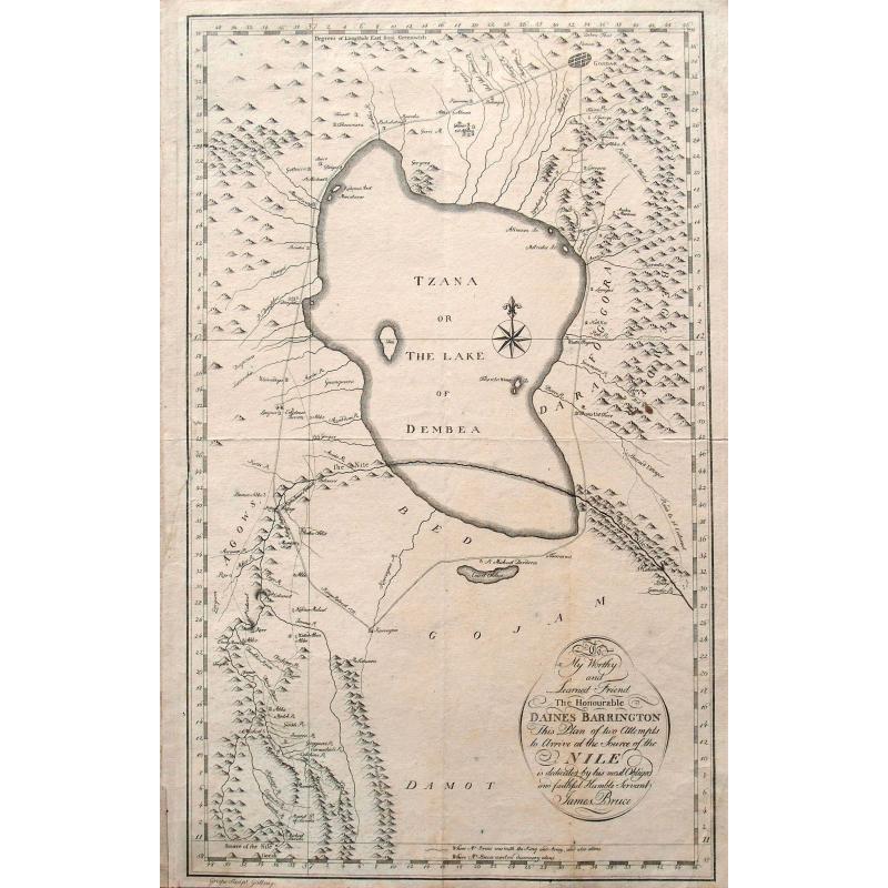 To my worthy and learned friend, the honourable Daines Barrington, this plan of two attempts to arrive at the source of the Nile...