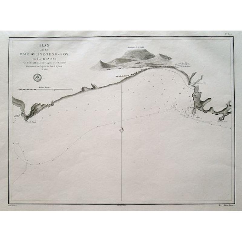 Plan de la Baie de Lyeoung-Soy en l'Île d'Hainan...
