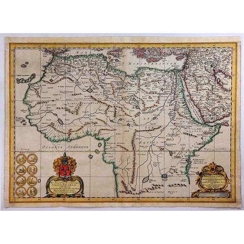 Old map image download for Africae Antiquae, et quarundam Europae Asiaeque Adiacentium Regionum.