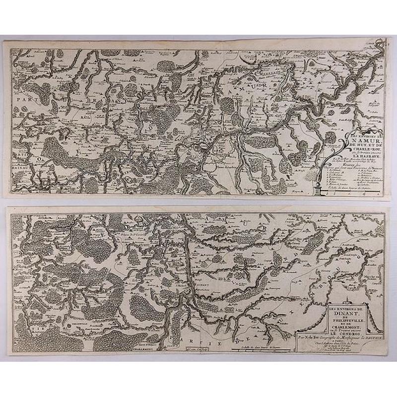Les Environs de Namur, de Huy et de Charle-Roy and Les Environs de Dinant, de Philippeville et de Charlemont (2 Maps).