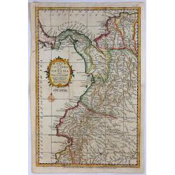 Map of the Countries of the South Sea from Panama to Guayquil.