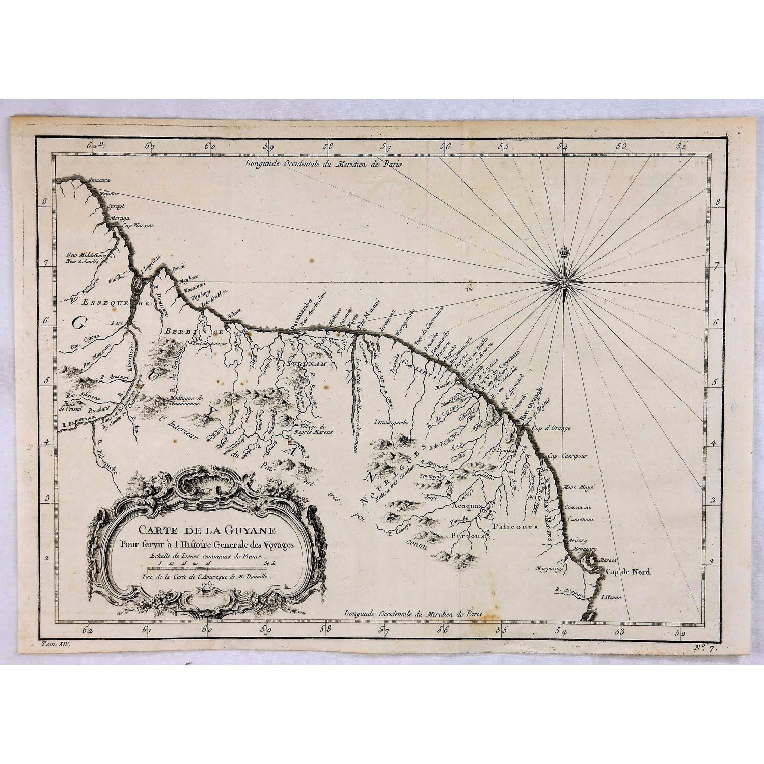 Carte de la Guyane.