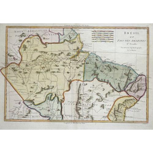 Old map image download for Brésil et Pays des Amazones.