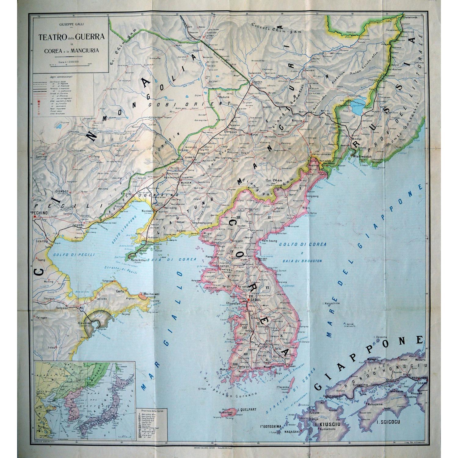 Teatro della Guerra in Corea e in Manciuria (The War in Korea and Manchuria). 