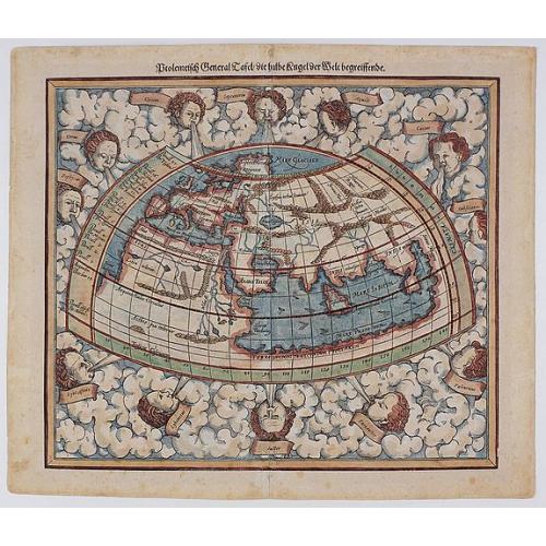 Old map image download for Ptolemeisch General Tafel, die Halbe Kugel der Welt Begreiffende&#8203;.