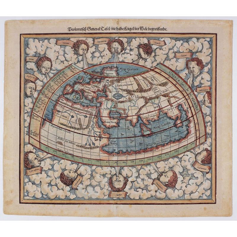 Ptolemeisch General Tafel, die Halbe Kugel der Welt Begreiffende​.