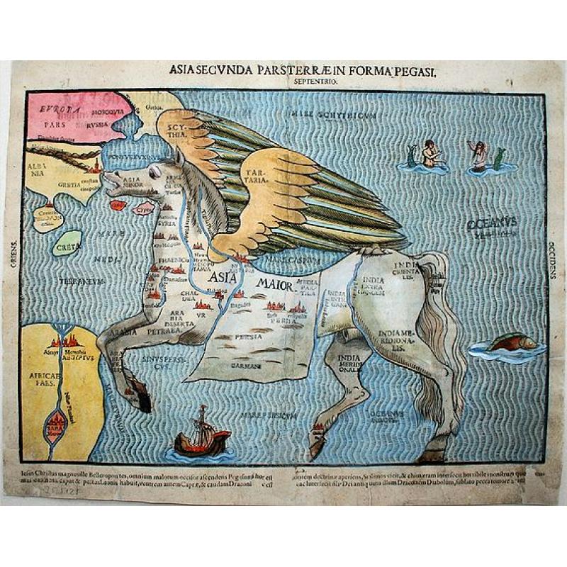 Asia secunda pars terrae in forma Pegasi. 