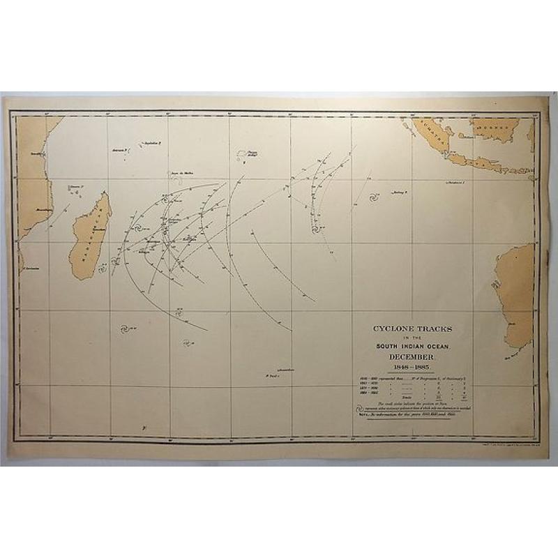 Cyclone tracks in the South Indian Ocean, December 1848-1885.