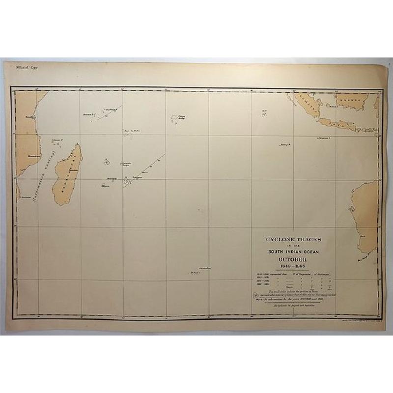 Cyclone tracks in the South Indian Ocean, October 1848-1885.