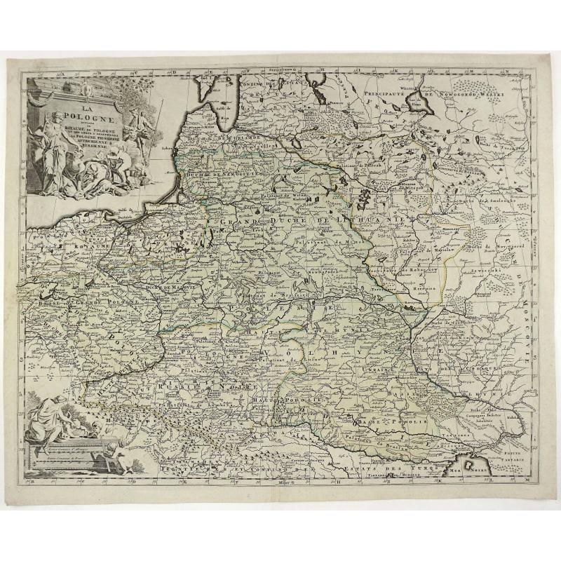 La Pologne Divisee en Royaume de Pologne et les etats y partenans La Pologne Prussienne Autrichienne & Russienne.