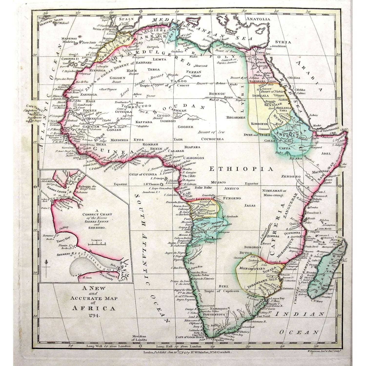 A New and Accurate Map of Africa.