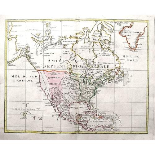 Old map image download for Amerique Septentrionale.