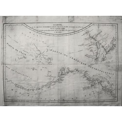 Old map image download for Carte de la Cote N.O. d'Amerique et de la Cote N. E. d'Asie. . .