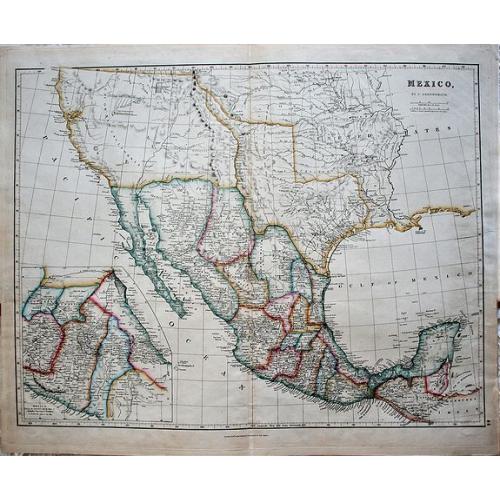 Mexico. By J. Arrowsmith. Mexico, Shewing the connection with the Ports of Acapulco, Vera Cruz, & Tampico; on double the scale of the Map.