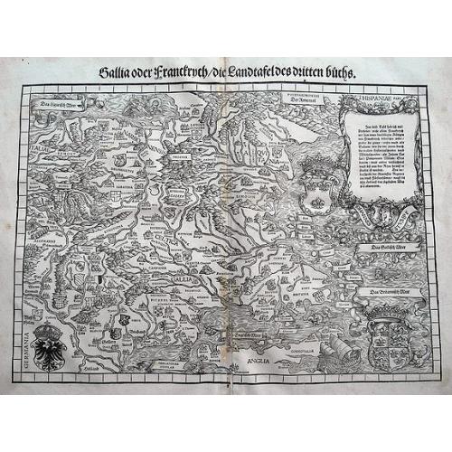 Old map image download for Gallia oder Franckrych / Die Landtafel des dritten Buchs.