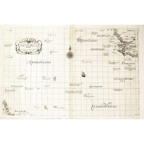 Old map image download for [Atlantic Ocean] Carta particolare dell mare Oceano fra la costa di Guinea e la Brasilia.