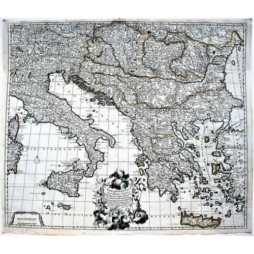 Old map image download for Totius Danubii Nova & Accuratiss. Tabula, Universam Simul Turciam Europaeam Hungarium Magnam Germaniae Partem...