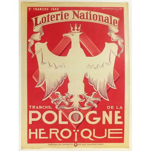3e tranche 1940. Loterie Nationale. Tranche de la Pologne héroïque.
