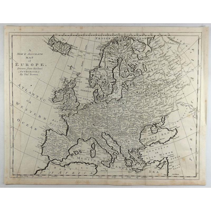 A New & Accurate Map of Europe, Drawn from the Best Authorities.