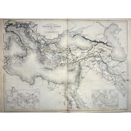 Old map image download for Map of the Principal Countries of the Ancient World extending from the Alps to the Southern Frontier of Egypt and from Carthage to Persepolis. 