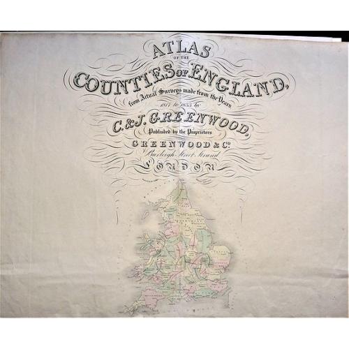 Old map image download for ATLAS OF THE COUNTIES OF ENGLAND FROM ACTUAL SURVEYS made from Years 1817 to 1833 by C.& J. GREENWOOD. . . 