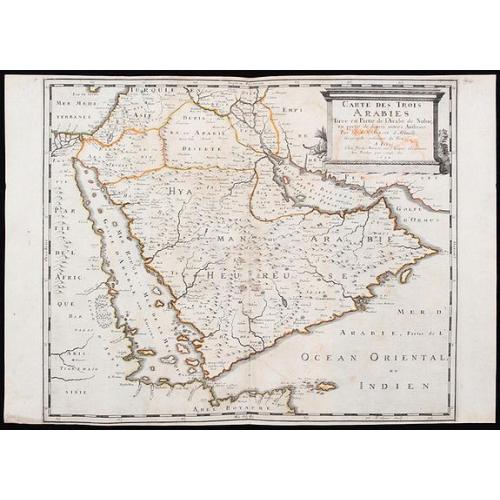 Old map image download for Carte des Trois Arabies.