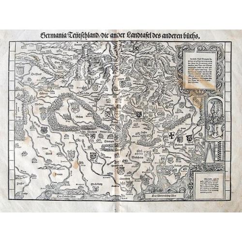 Old map image download for Germania Teutschland/die ander Landtafel des anderen Buchs.