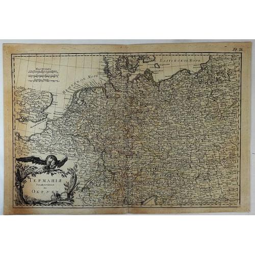 Old map image download for L'Alemagne Divisee par Cercles (In Cyrillic).
