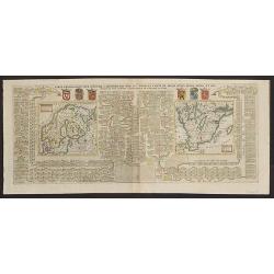 Carte Genealogique pour conduire a l´Histoire des Rois du Nord la carte de Leurs etats, leurs armes et des remarques pour conduire a l‘intelligence de l‘ Histoire du Nord