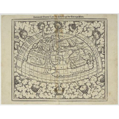 Old map image download for Ptolemeisch General Tafel, die Halbe Kugel der Welt Begreiffende.