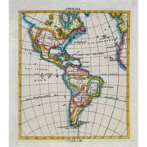 Old map image download for Amerika.