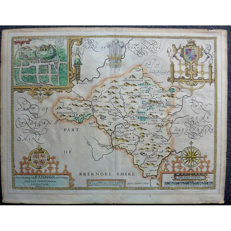 The Countie of Radnor Described and the Shyretownes Sittuatione. 