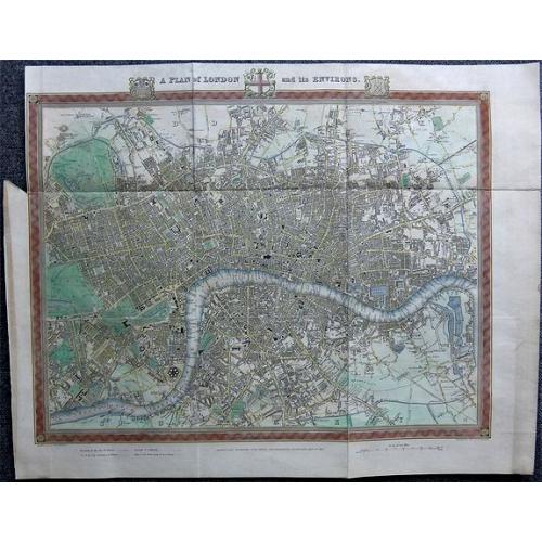 Old map image download for A Plan of London and its Environs.