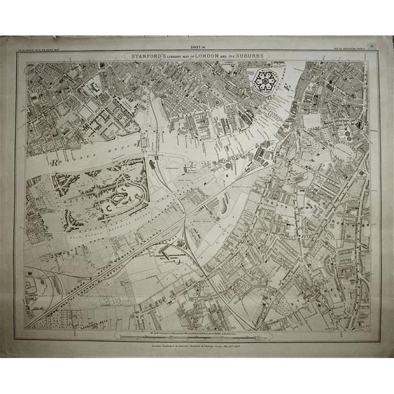 Stanford's Library Map of London and its Suburbs, sheet 14.