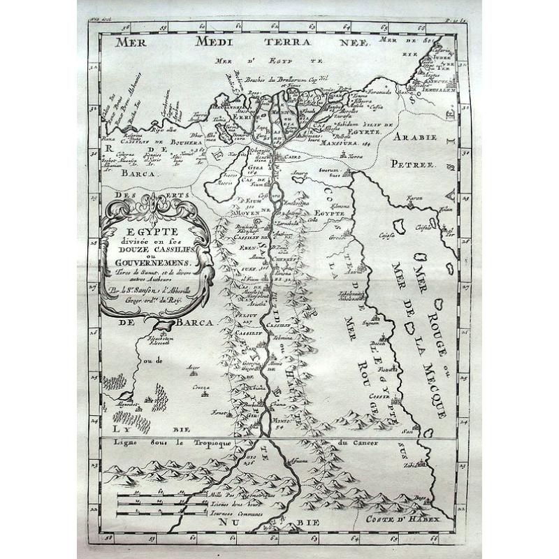 Egypte divisée en ses Douze Cassilifs. . .
