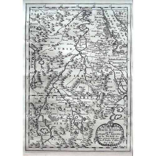 Old map image download for Partie de La Haute Aethiopie ou sont L'Empire des Abissins et la Nubie, & c.
