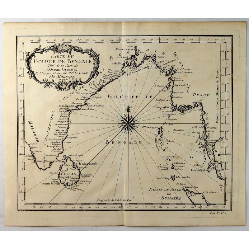 Carte du Golphe de Bengale.