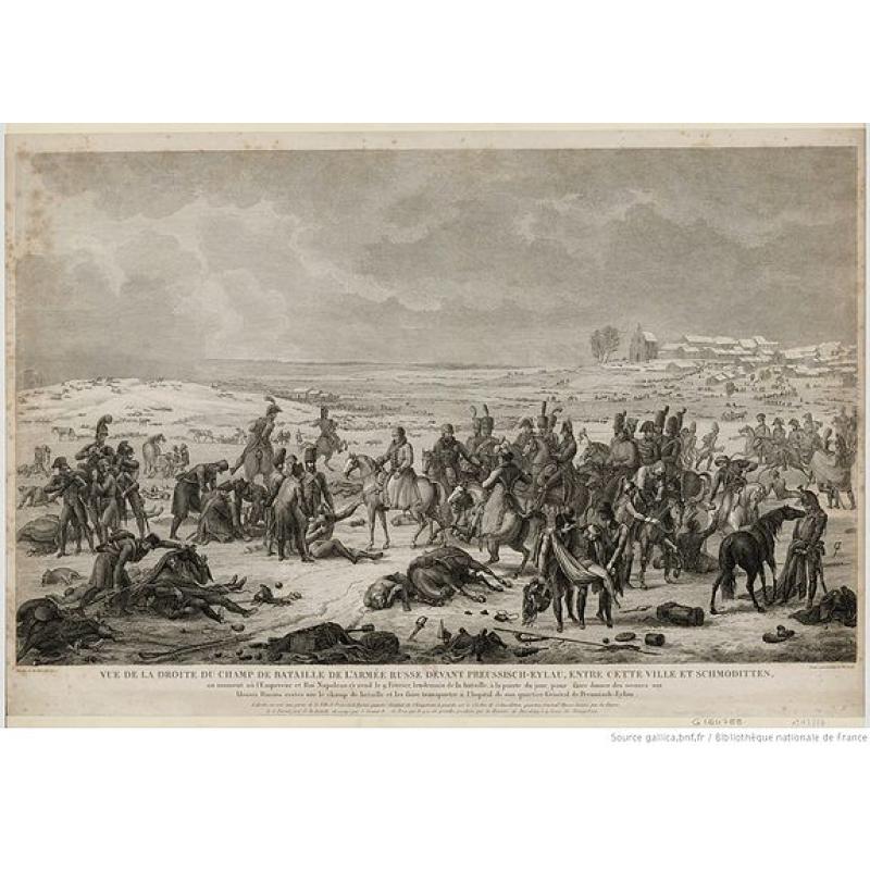 The Napoleonic Wars. French and Russian battle at Preussisch-Eylau. 