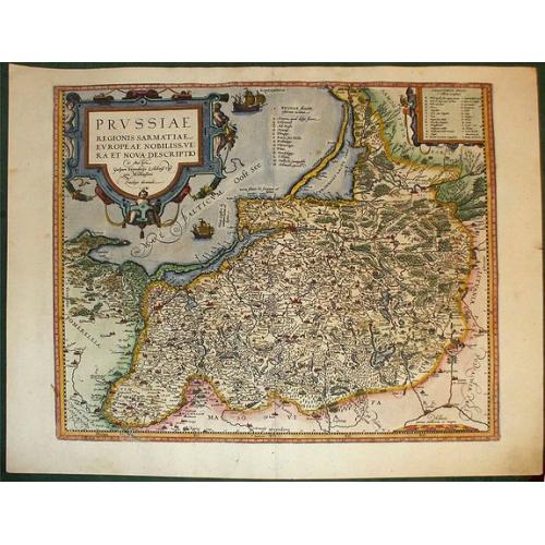 Old map image download for Prussiae Regionis Sarmatiae Europeae Nobiliss. . .