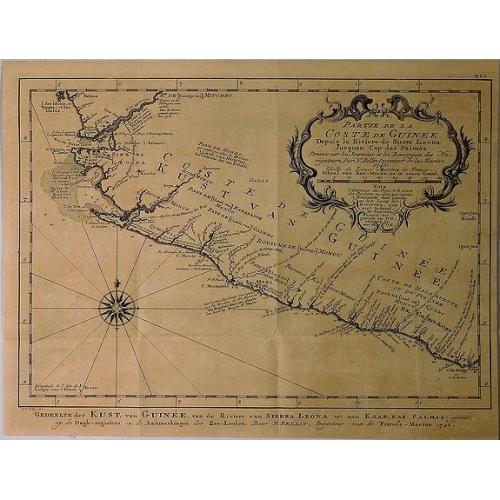 Old map image download for Partie de la Coste de Guinee Depuis la Riviere de Sierre Leona Jusquau Cap das Palmas . . .