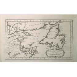 Carte du Golphe de St. Laurent et Pays Voisins.