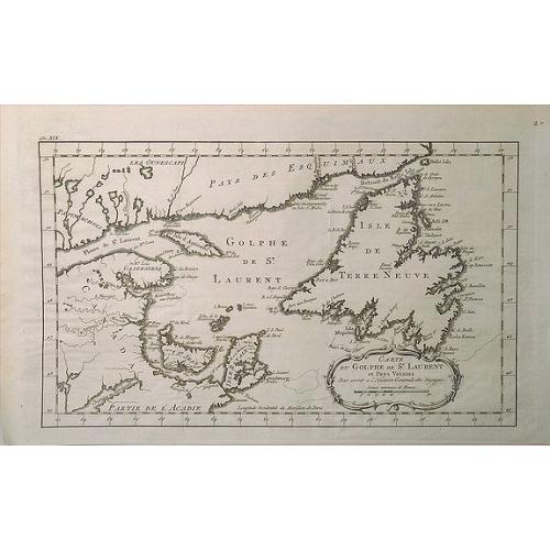 Carte du Golphe de St. Laurent et Pays Voisins.