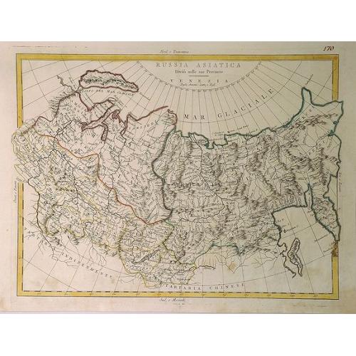 Old map image download for Russia Asiatica Divisa nelle sue Provincie.