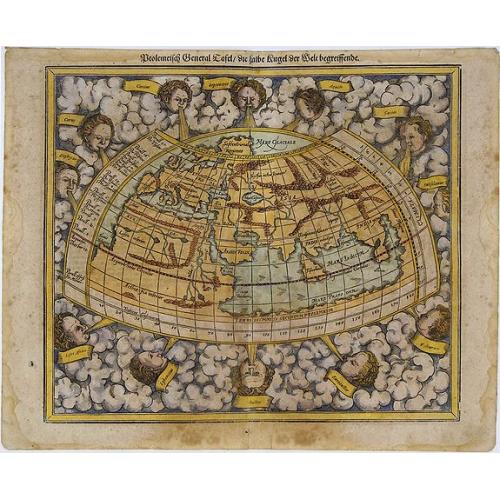 Old map image download for Ptolemeisch General Tafel, die Halbe Kugel der Welt Begreiffende&#8203;.