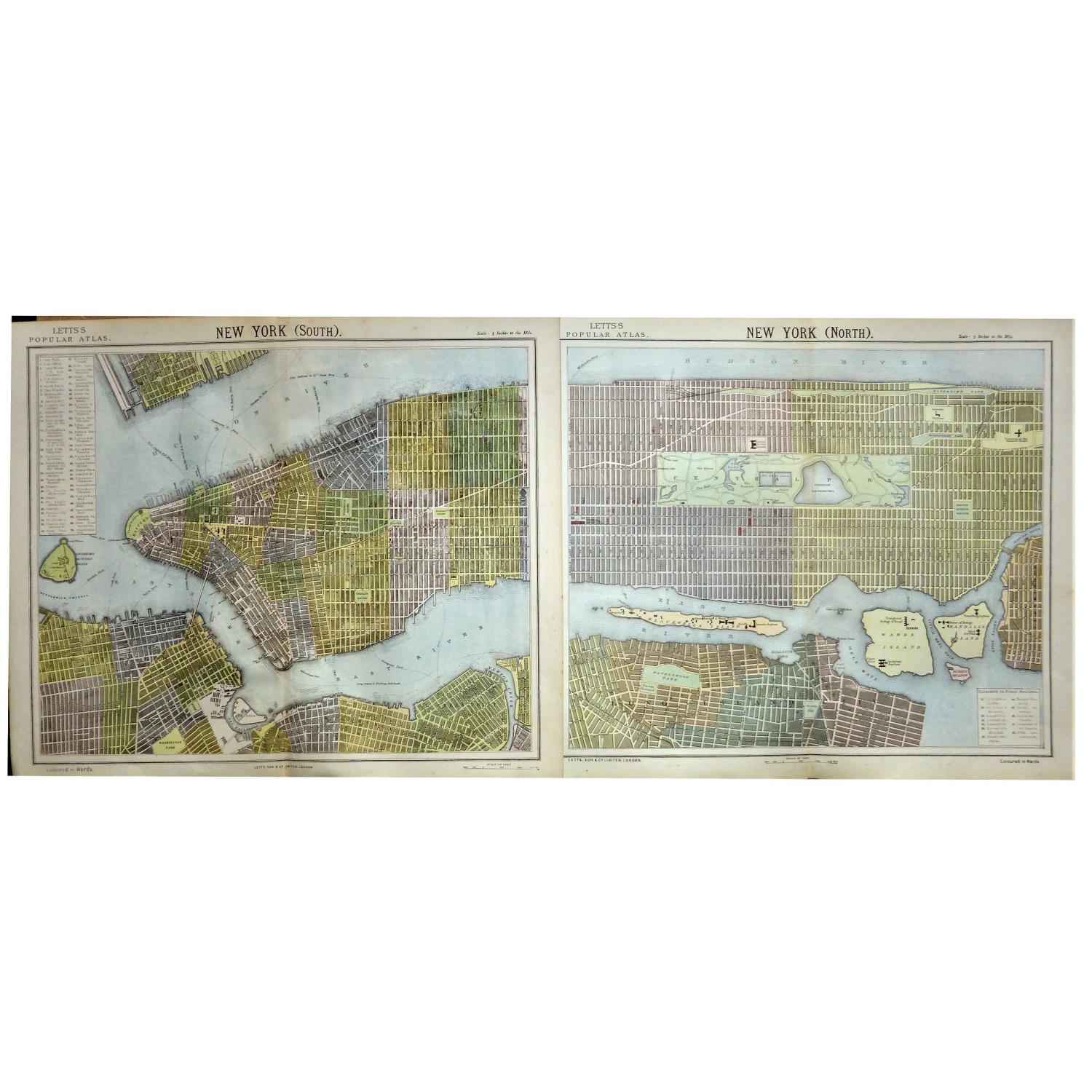 New York (South) and New York (North). 